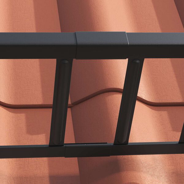 vidaXL Black 100 x 2.5 x 20 cm Steel