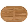 vidaXL Table Top Oval Solid Teak Wood Natural