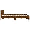 vidaXL Bed Frame without Mattress Smoked Oak 160x200 cm