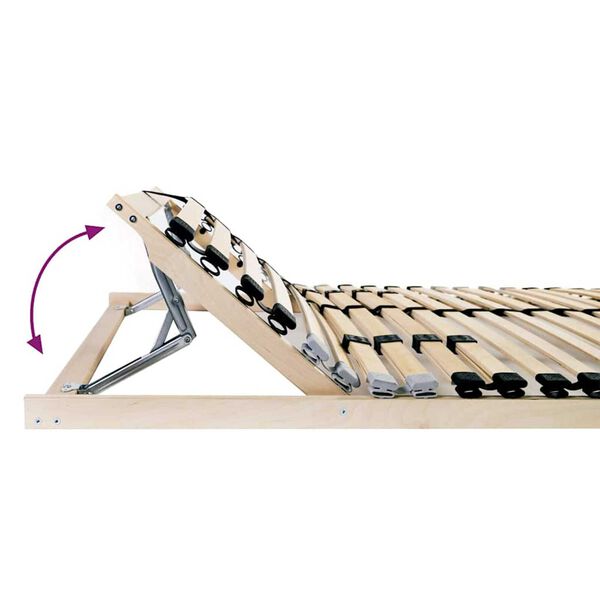 vidaXL Slatted Bed Base Brown 80 x 190 cm Solid Beech Wood