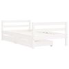 vidaXL Kids Bed Frame with Drawers White 80x160 cm Solid Wood Pine