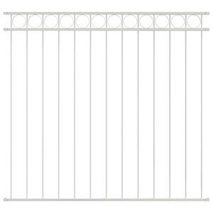 vidaXL Fence Element ASSEN 170 x 150 cm Steel White