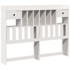 vidaXL Bookcase Bed without Mattress White 150x200 cm King Size Solid Wood Pine