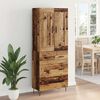 vidaXL Highboard Old Wood 69.5 x 34 x 180 cm Engineered Wood
