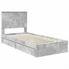 vidaXL Storage Bed Concrete Grey 90 x 200 cm Engineered Wood
