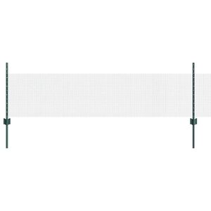 vidaXL Welded Wire Fence with Posts 100 x 0.5 m PVC-Coated Steel Green