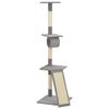 vidaXL Cat Tree with Sisal Scratching Posts Grey 160 cm