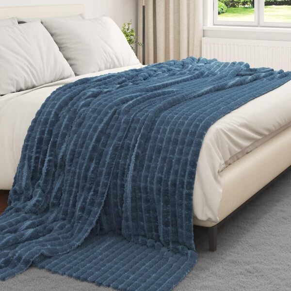 vidaXL Throw Blankets 6 pcs Navy Blue 240 x 220 cm Fleece