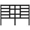 vidaXL Bed Headboard Black 126x4x104 cm Solid Wood Pine