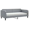 vidaXL Daybed with Mattress Light Grey 90x190 cm Fabric