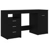vidaXL Desk Black 140x50x76 cm Engineered Wood