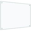 vidaXL Kitchen Backsplash Transparent 80 x 60 cm Tempered Glass