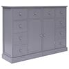 vidaXL Sideboard with 10 Drawers Grey 113x30x79 cm Wood