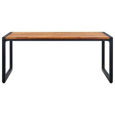 vidaXL Garden Table with U-shaped Legs 180x90x75 cm Solid Acacia Wood