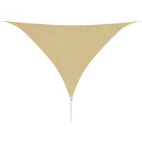 vidaXL Sunshade Sail Oxford Fabric Triangular 3.6x3.6x3.6 m Beige