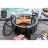 Livoo 2-in-1 Fire Pit with Grill 59.5 cm Black