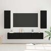 vidaXL TV Cabinet Set Wall-mounted 5 pcs Black Oak Engineered Wood