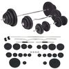 vidaXL Weight Bench with Weight Rack, Barbell and Dumbbell Set 120 kg
