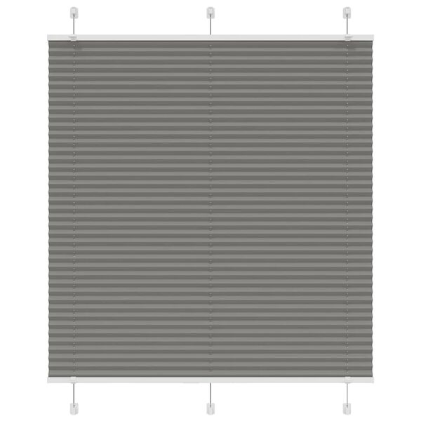 vidaXL Pleated Blind Anthracite 115x150 cm Fabric Width 114.4 cm Polyester