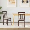 vidaXL Dining Chair 2 pcs Light Brown and Light Solid Rubber Wood