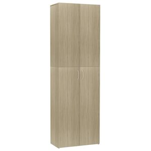 vidaXL Office Cabinet Sonoma Oak 60x32x190 cm Engineered Wood