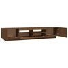 vidaXL 2 Piece TV Cabinet Set with LED Lights Brown Oak Engineered Wood