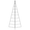 vidaXL Metal Christmas Tree for Decoration Black 210 cm