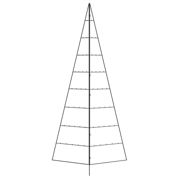 vidaXL Metal Christmas Tree for Decoration Black 210 cm