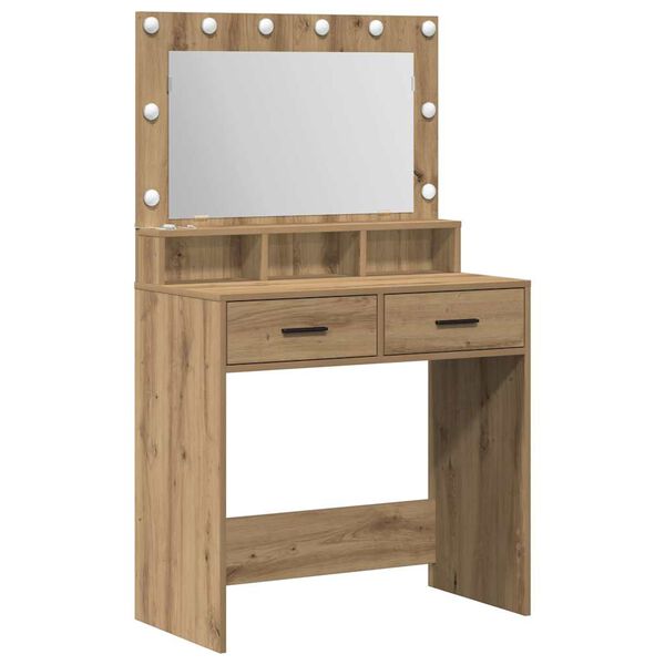 vidaXL Dressing Table Artisan Oak 79 x 41 x 135 cm Engineered Wood