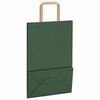 vidaXL Paper Bags 250 pcs with Handles Green 21x11x31 cm