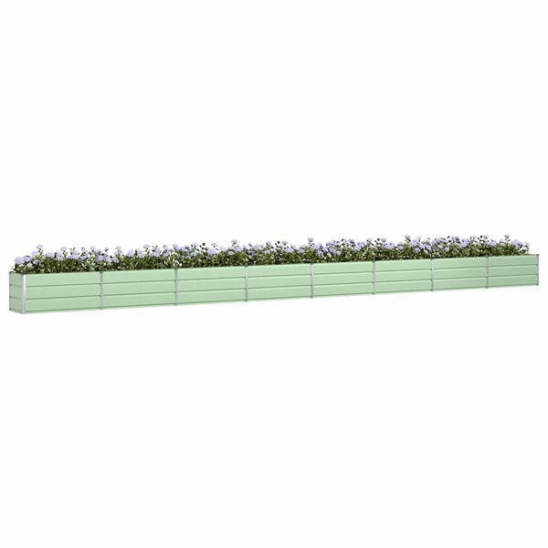 vidaXL Planter Pastel Green 770 x 50 x 45 cm Galvanised Steel