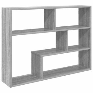 vidaXL Wall Shelf Wall-Mounted Grey Sonoma 95 x 20 x 69.5 cm