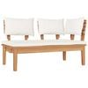 vidaXL Garden Sofa Set 5 pcs Brown and Cream
