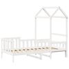 vidaXL Day Bed with Roof without Mattress White 80x200 cm Solid Wood