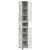 vidaXL Bathroom Cabinet with Shelf Concrete Grey 30.5 x 30 x 195 cm