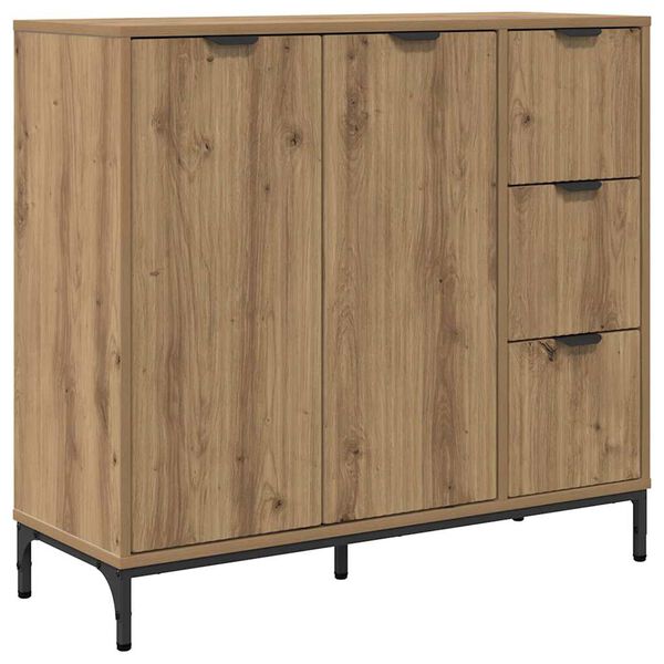 vidaXL Sideboard Artisan Oak 89.5 x 33 x 82 cm Engineered Wood