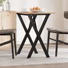 vidaXL Dining Table X-Frame 80x50x75 cm Solid Wood Pine and Steel