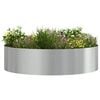 vidaXL Planter Ring Silver 80 x 80 x 20 cm Galvanised Steel