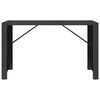 vidaXL Bar Table with Glass Top Black 185x80x110 cm Poly Rattan