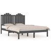 vidaXL Bed Frame without Mattress Grey Solid Wood Double