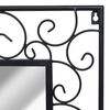 vidaXL Garden Wall Mirror Rectangular 50x80 cm Black