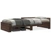 vidaXL Bed Frame without Mattress Brown Oak 75x190 cm Engineered Wood