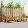 vidaXL Outdoor Sofa Set 10 pcs Natural Solid Acacia Wood
