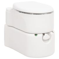 vidaXL Integrated Camping Toilet White 24+17 L HDPE&Steel