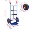 vidaXL Hand Trolley Blue and Red 57 x 46 x 113 cm Steel