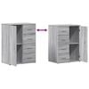 vidaXL Sideboards 2 pcs Grey Sonoma 59x39x80 cm Engineered Wood