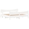 vidaXL Bed Frame without Mattress White 180x200 cm Super King Solid Wood Pine