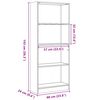 vidaXL Bookcase White 60x24x143 cm Engineered Wood