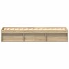 vidaXL Bed Frame without Mattress Sonoma Oak 100x200 cm