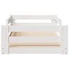 vidaXL Bed Frame without Mattress White 75x190 cm Small Single Solid Wood Pine